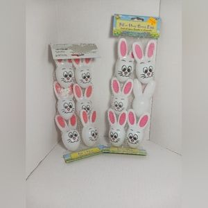 Vintage Easter Decor Fill or Hang Eggs White Sunhill NOS Bunny Rabbit Home Decor